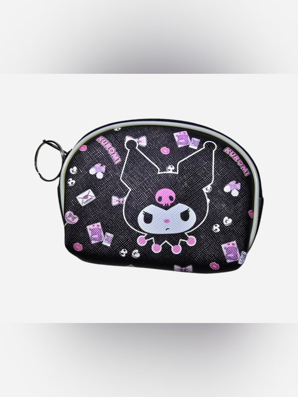 Kuromi Small Versatile Coin Pouch/Accessory Bag With Key Chain Attachment NEW